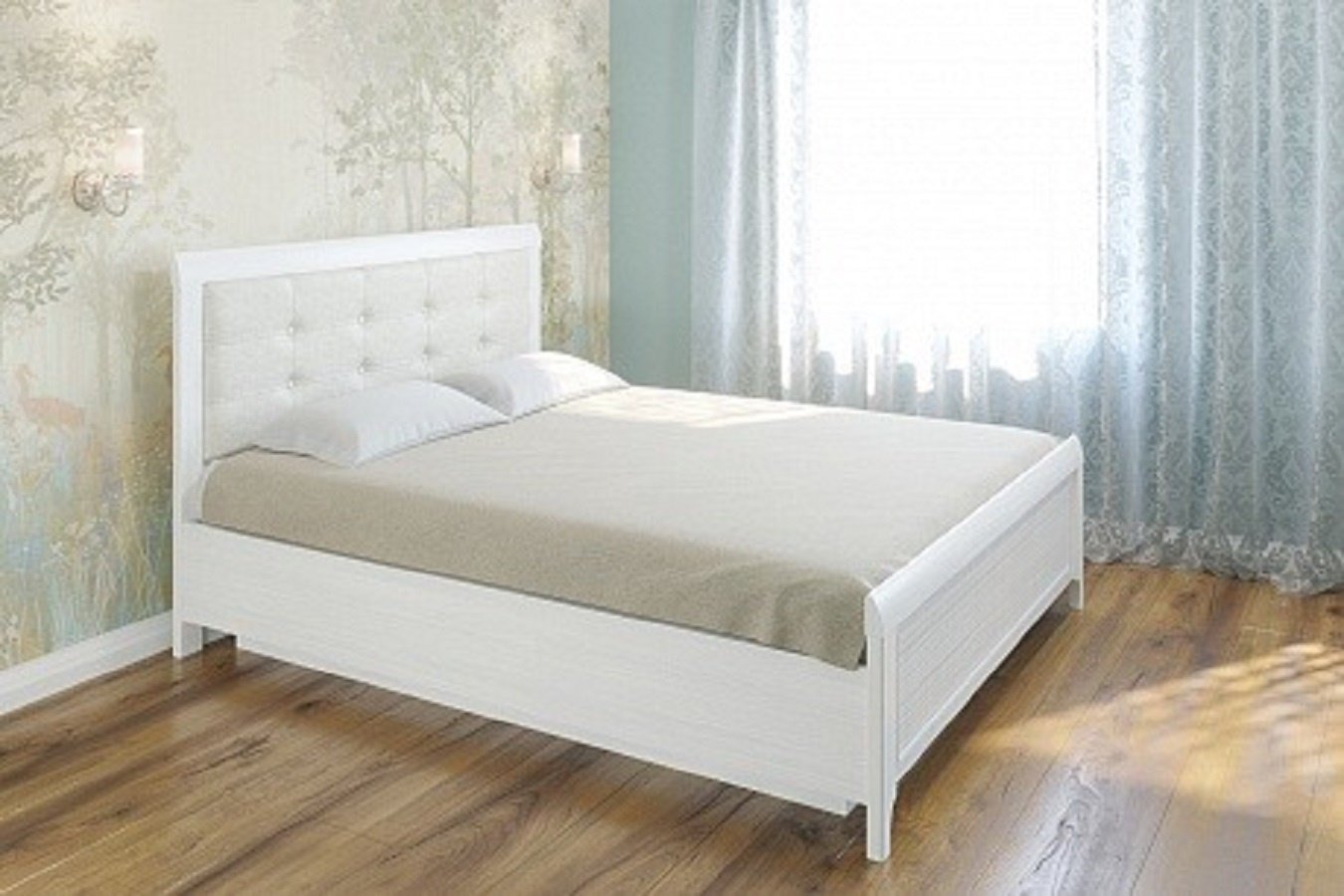 Кровать Лером Карина кр-1033 160х200 см снежный ясень купить,NaN