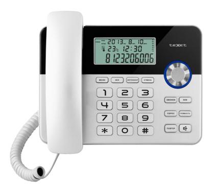 Телефон проводной Texet TX-259 черно-серебристый