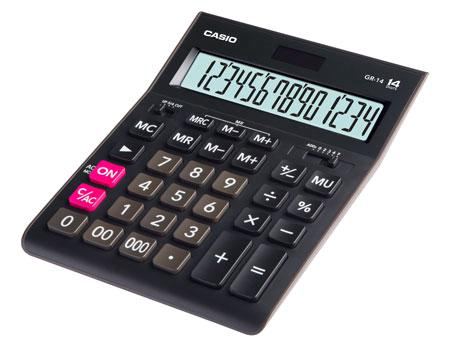Калькулятор Casio GR-14-W-EP черный