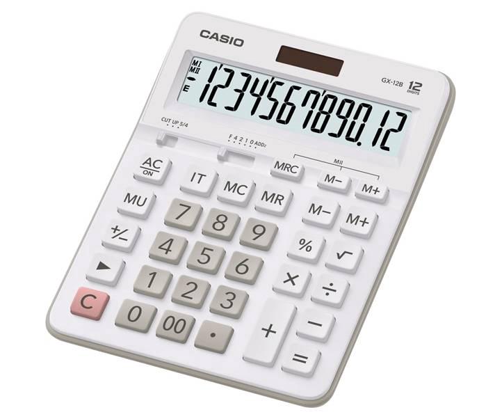 Калькулятор Casio GX-12B-WE-W-EC белый купить,NaN
