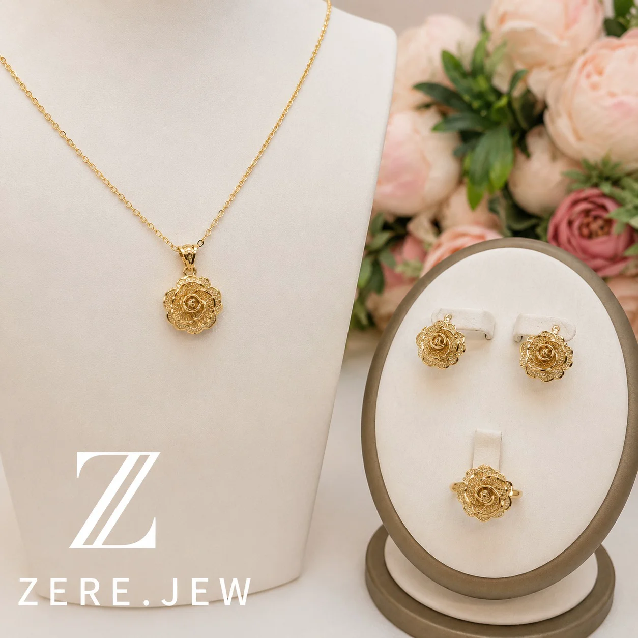 Комплект ZERE колье серьги кольцо 585 10,78 гр Цепь 50 см  Кольцо 18 купить,889350