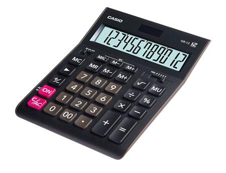 Калькулятор Casio GR-12-W-EP черный купить,NaN