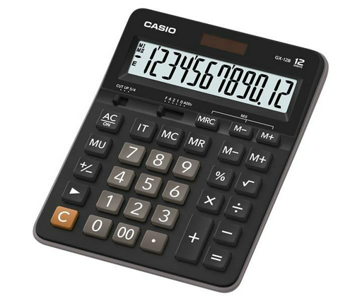 Калькулятор Casio GX-12B-W-EC черный