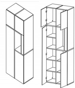 Лайн пенал REG4D нимфеа альба орех верона купить,NaN
