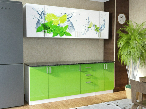 Кухонный гарнитур Грандмикс Оазис 2 м зеленый