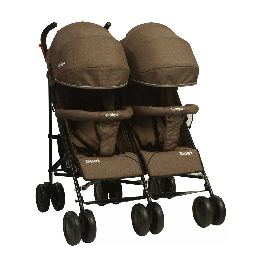 Коляска для двойни Indigo Duet Brown  купить,NaN