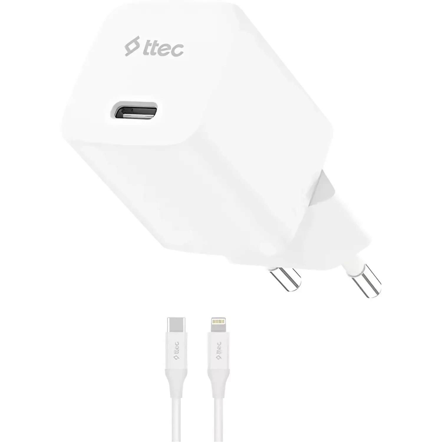 Зарядное устройство TTEC SmartCharger 20W + USB-C - Lightning белое