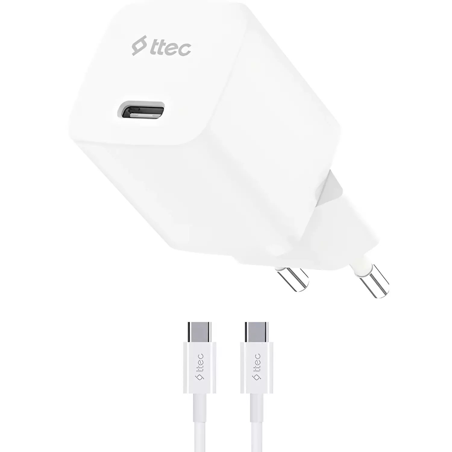 Зарядное устройство TTEC SmartCharger 30W + USB-C - USB-C 60W белое