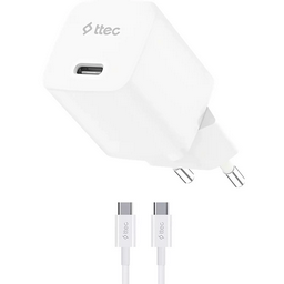 Зарядное устройство TTEC SmartCharger 30W + USB-C - USB-C 60W белое