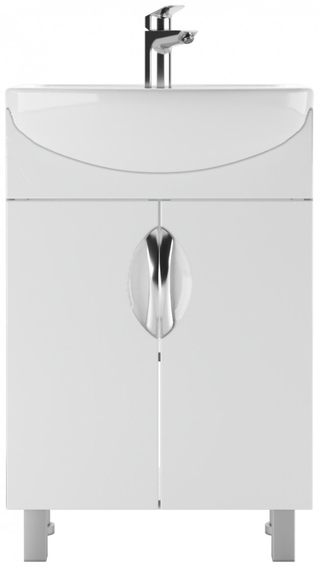 Комплект для ванной KABINKA.KZ Адай (шкаф-навесной, тумба под раковину, раковина) белый