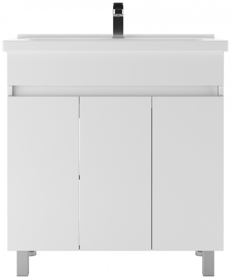 Комплект для ванной KABINKA.KZ Адай (тумба под раковину, зеркало, раковина) белый