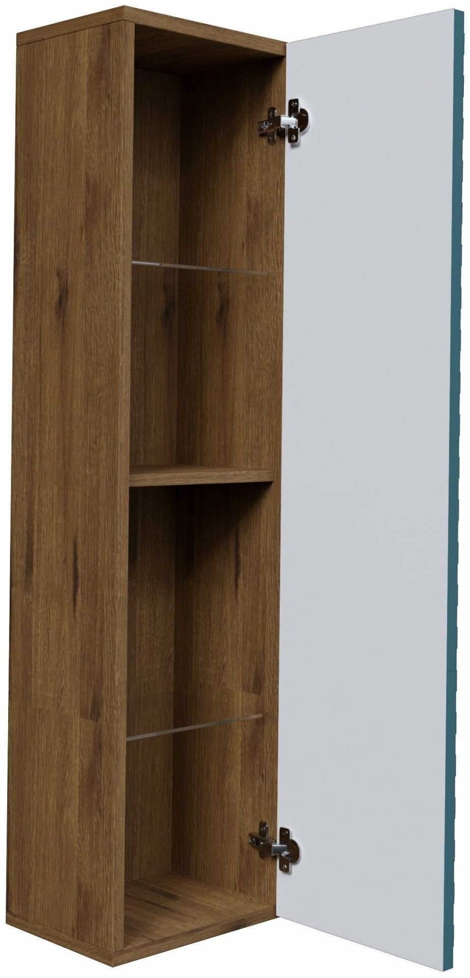 Комплект для ванной Grossman АЛЬБА (шкаф-пенал) коричневый, бирюзовый