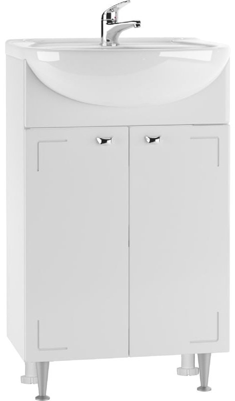 Комплект для ванной KABINKA.KZ Адай (шкаф, шкаф-пенал, тумба под раковину, раковина) белый