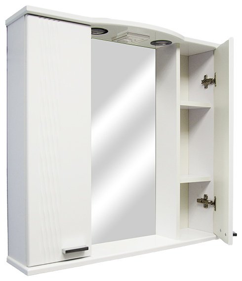 Комплект для ванной Lindis Оптима (шкаф, шкаф-пенал, тумба под раковину, раковина) белый