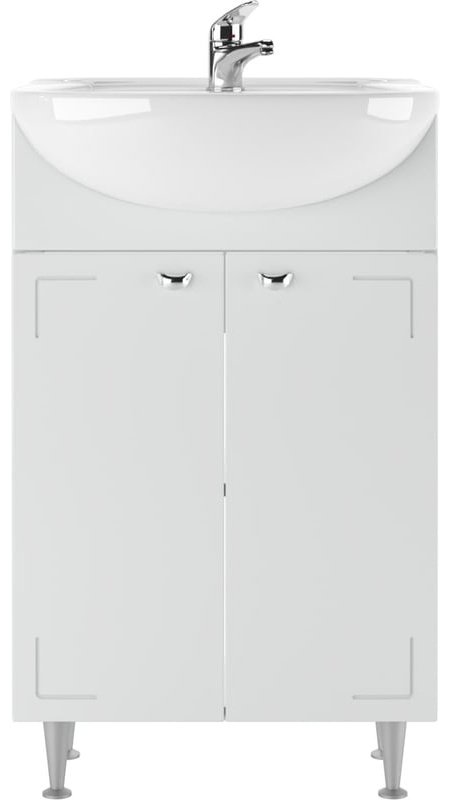 Комплект для ванной KABINKA.KZ Адай (шкаф, шкаф-пенал, тумба под раковину, раковина) белый