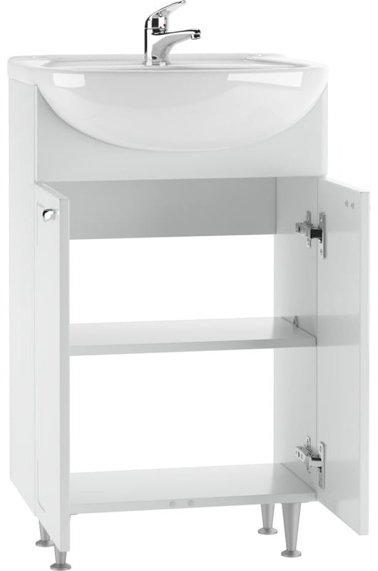 Комплект для ванной KABINKA.KZ Адай (шкаф, шкаф-пенал, тумба под раковину, раковина) белый