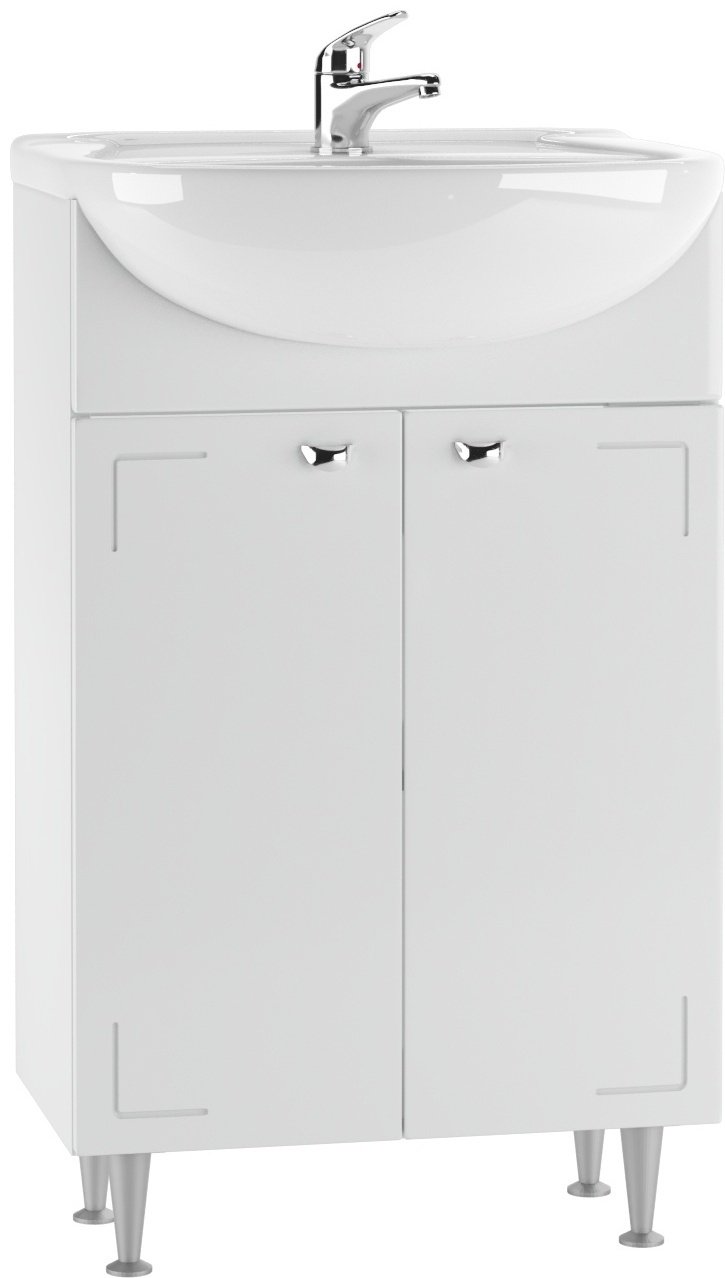 Комплект для ванной KABINKA.KZ Адай (шкаф, шкаф-пенал, тумба под раковину, раковина) белый