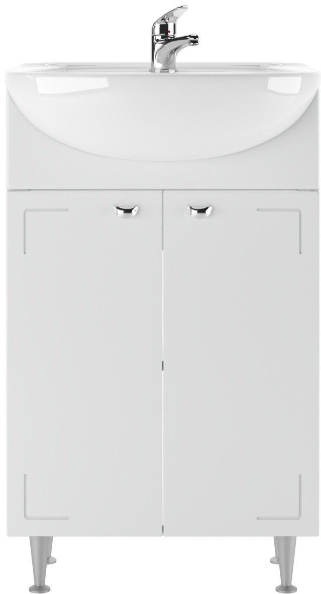 Комплект для ванной KABINKA.KZ Адай (шкаф, шкаф-пенал, тумба под раковину, раковина) белый