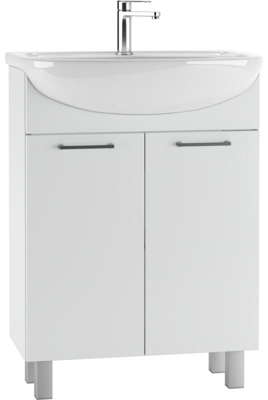 Комплект для ванной KABINKA.KZ Адай (шкаф, тумба под раковину, раковина) белый
