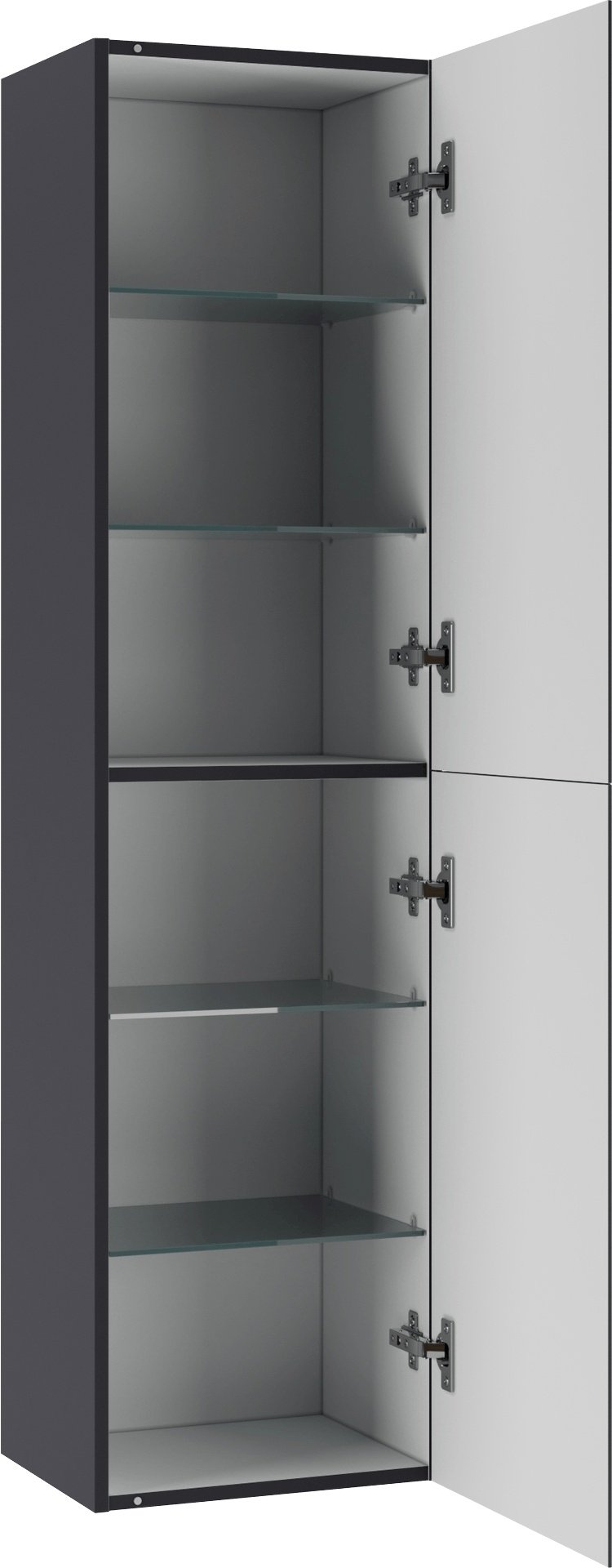 Комплект для ванной KABINKA.KZ Байтерек (шкаф-пенал, тумба под раковину, зеркало, раковина) графит