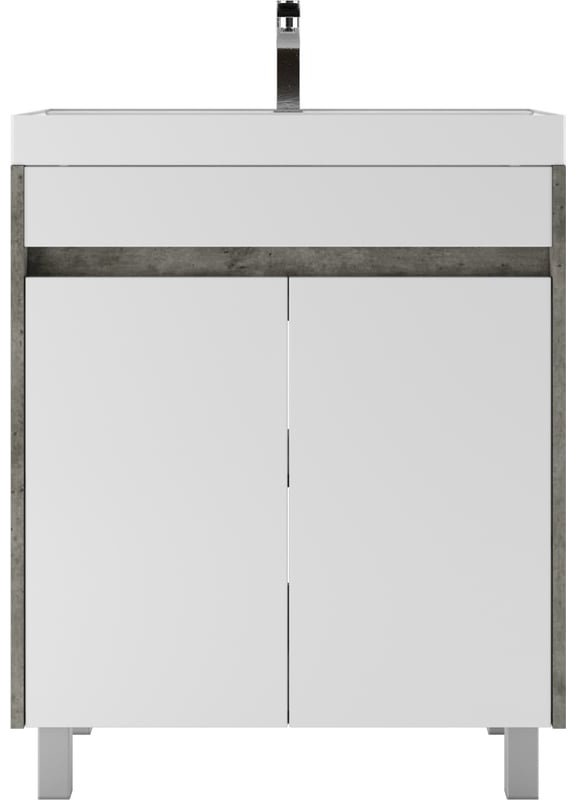 Комплект для ванной KABINKA.KZ Байтерек (тумба под раковину, зеркало, раковина) белый, серый