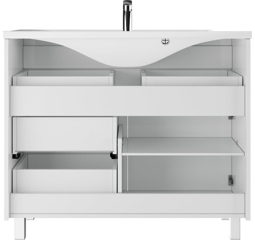 Комплект для ванной KABINKA.KZ Байтерек (тумба под раковину, зеркало, раковина) белый