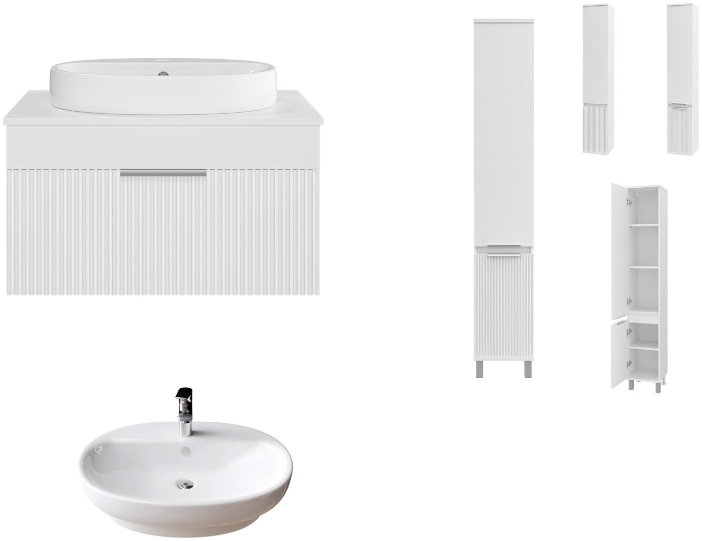 Комплект для ванной Brevita Enfida белый купить,NaN