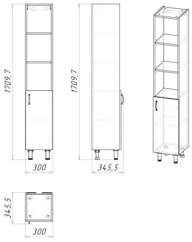 Комплект для ванной Grossman ФЛАЙ 100 (шкаф-пенал, тумба под раковину, зеркало, раковина) белый, коричневый