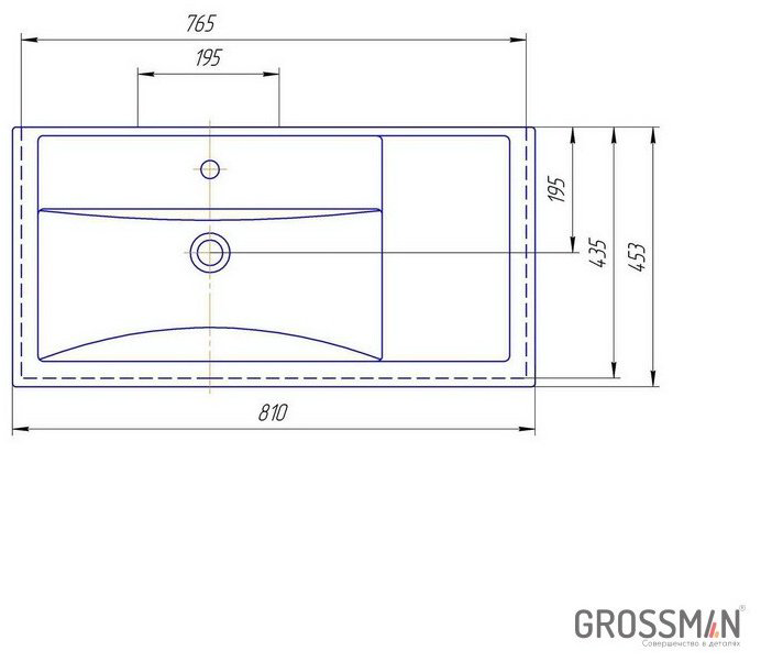 Комплект для ванной Grossman Флай 80 коричневый купить,NaN