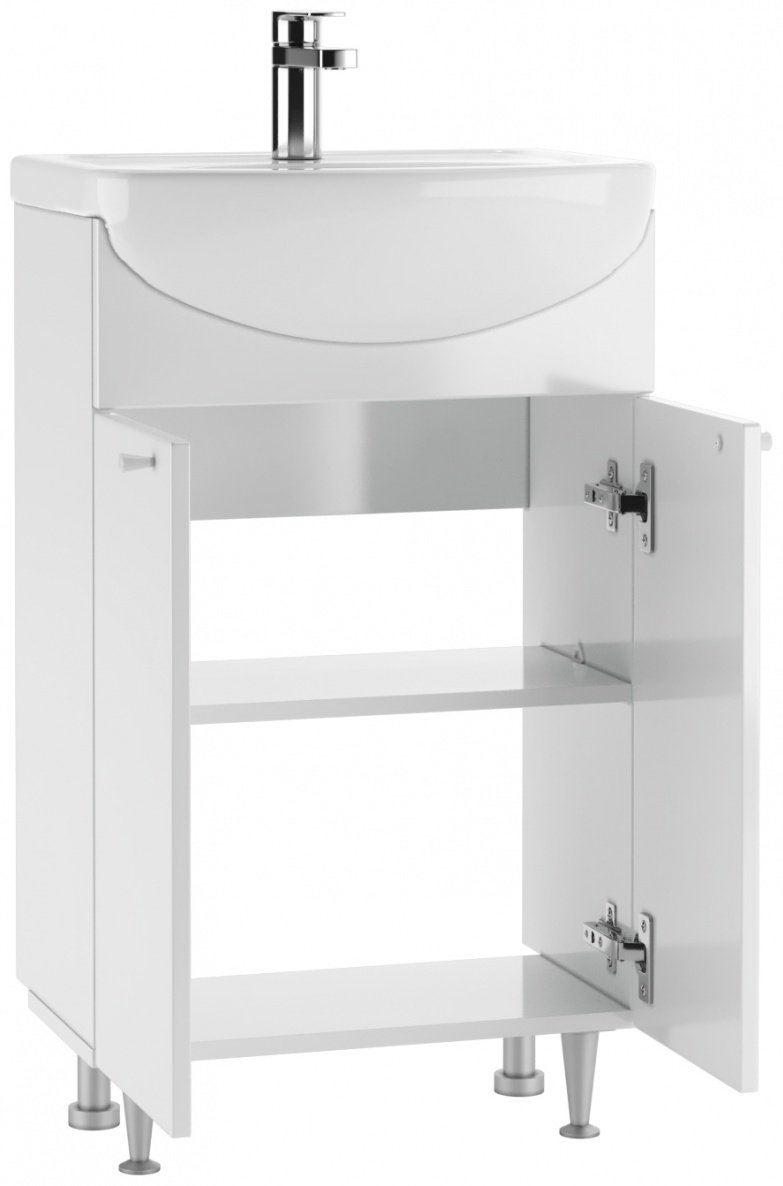 Комплект для ванной KABINKA.KZ Baiterek (шкаф-навесной, тумба под раковину, раковина) белый