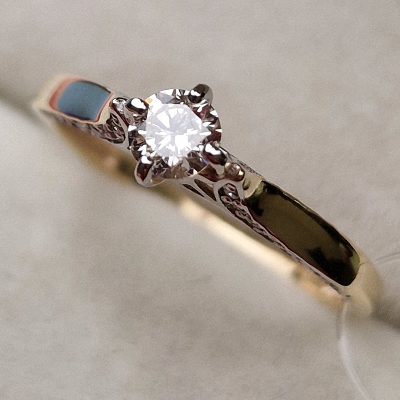 Кольцо Deimantas 98703328 17р 1,55гр 0,38ct. купить,NaN