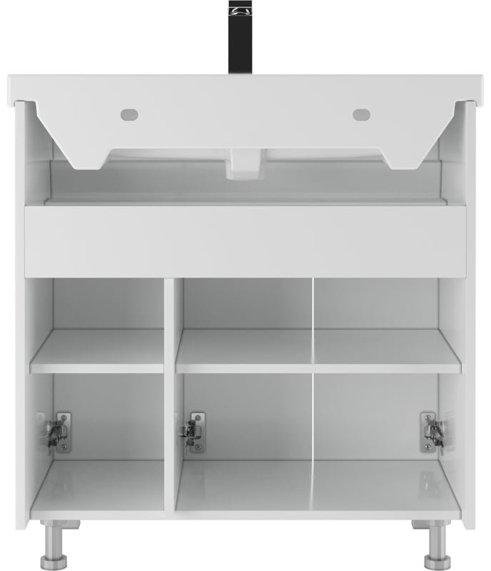 Комплект для ванной KABINKA.KZ Адай (шкаф, шкаф-пенал, тумба под раковину, раковина) белый