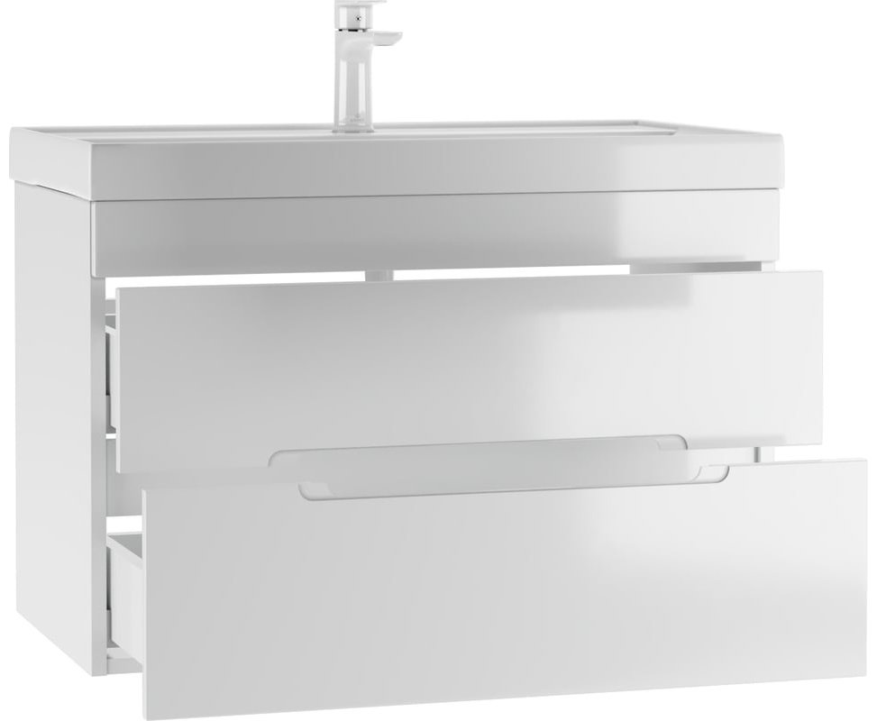 Комплект для ванной KABINKA.KZ Байтерек (шкаф, шкаф-пенал, тумба под раковину, раковина) белый