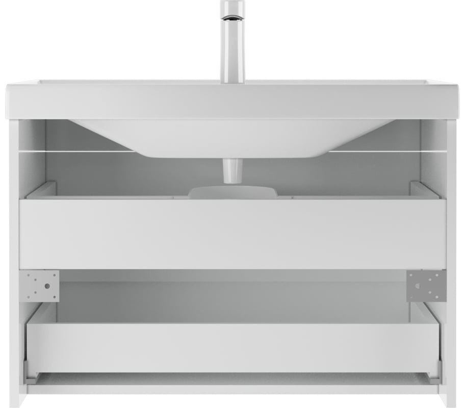 Комплект для ванной KABINKA.KZ Байтерек (шкаф, шкаф-пенал, тумба под раковину, раковина) белый