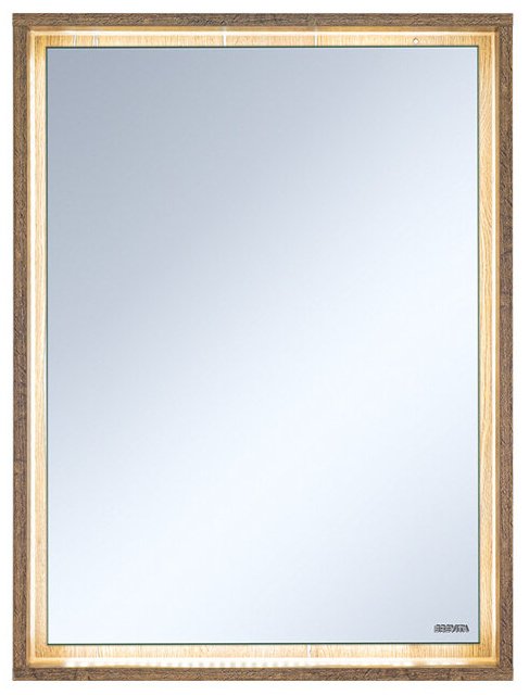 Комплект для ванной Brevita Dallas (шкаф-пенал, тумба под раковину, зеркало, раковина) коричневый