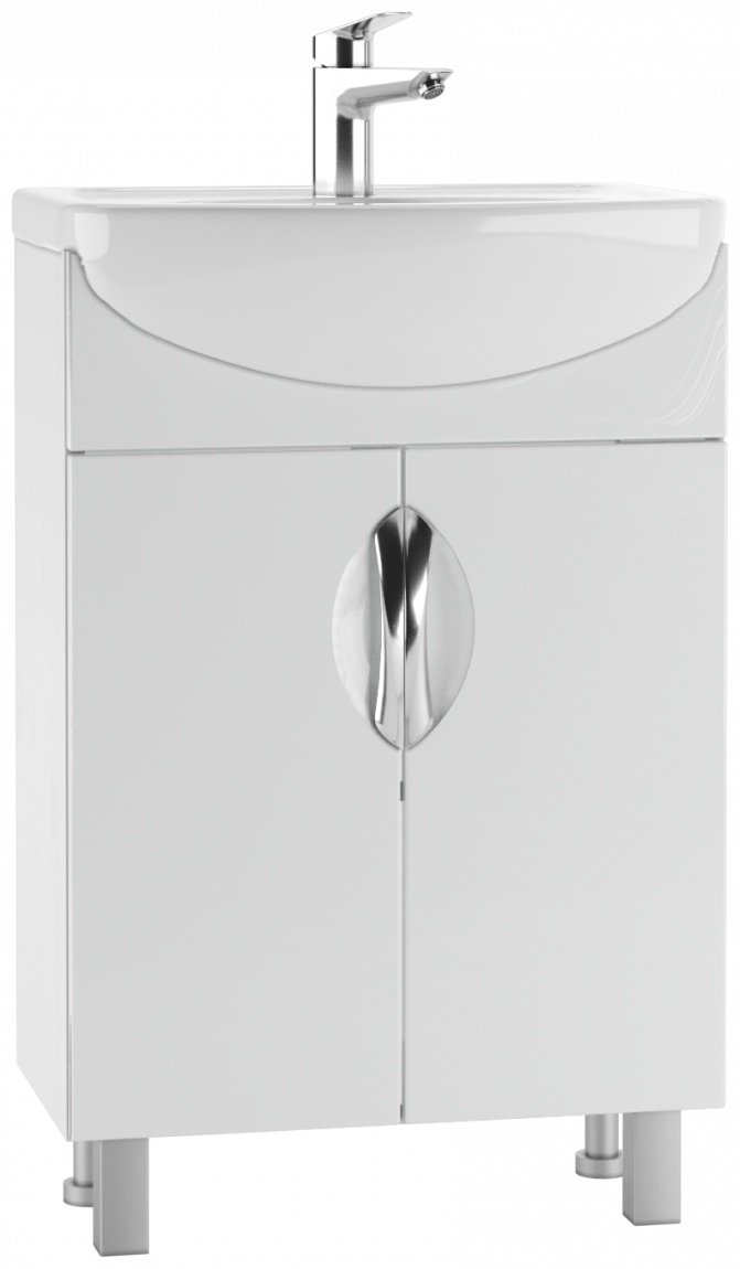 Комплект для ванной KABINKA.KZ Адай (шкаф-навесной, тумба под раковину, раковина) белый