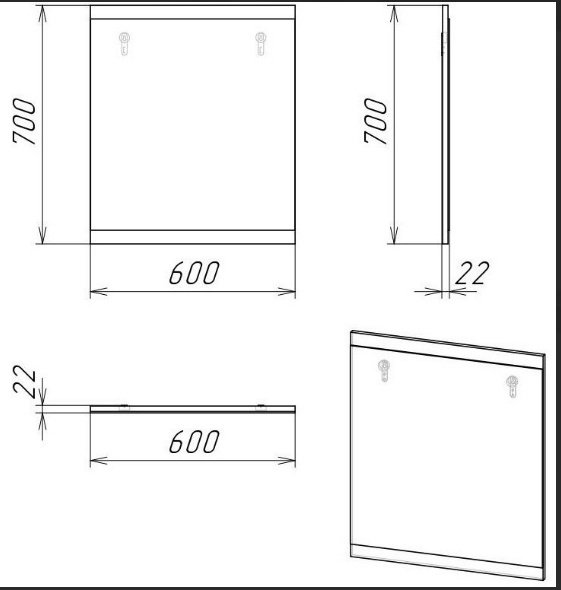 Комплект для ванной Grossman Смарт (тумба под раковину, зеркало, раковина) коричневый, графит