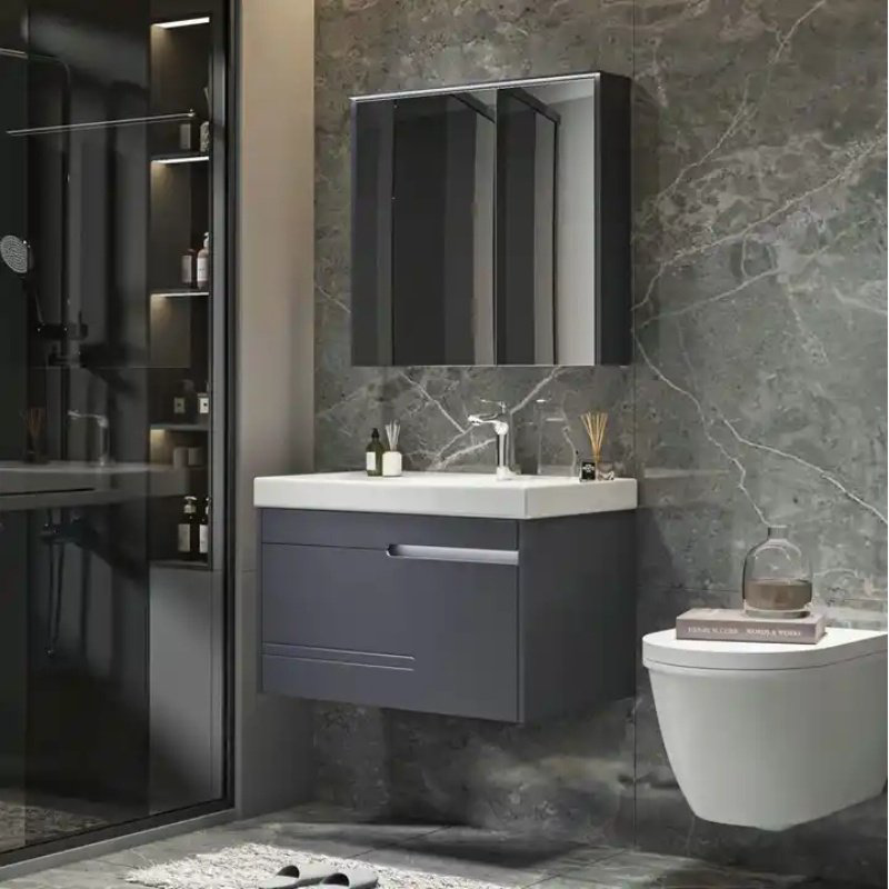 Комплект для ванной Cerutti SPA OGLIO 60 (шкаф, тумба под раковину, раковина) серый купить,NaN