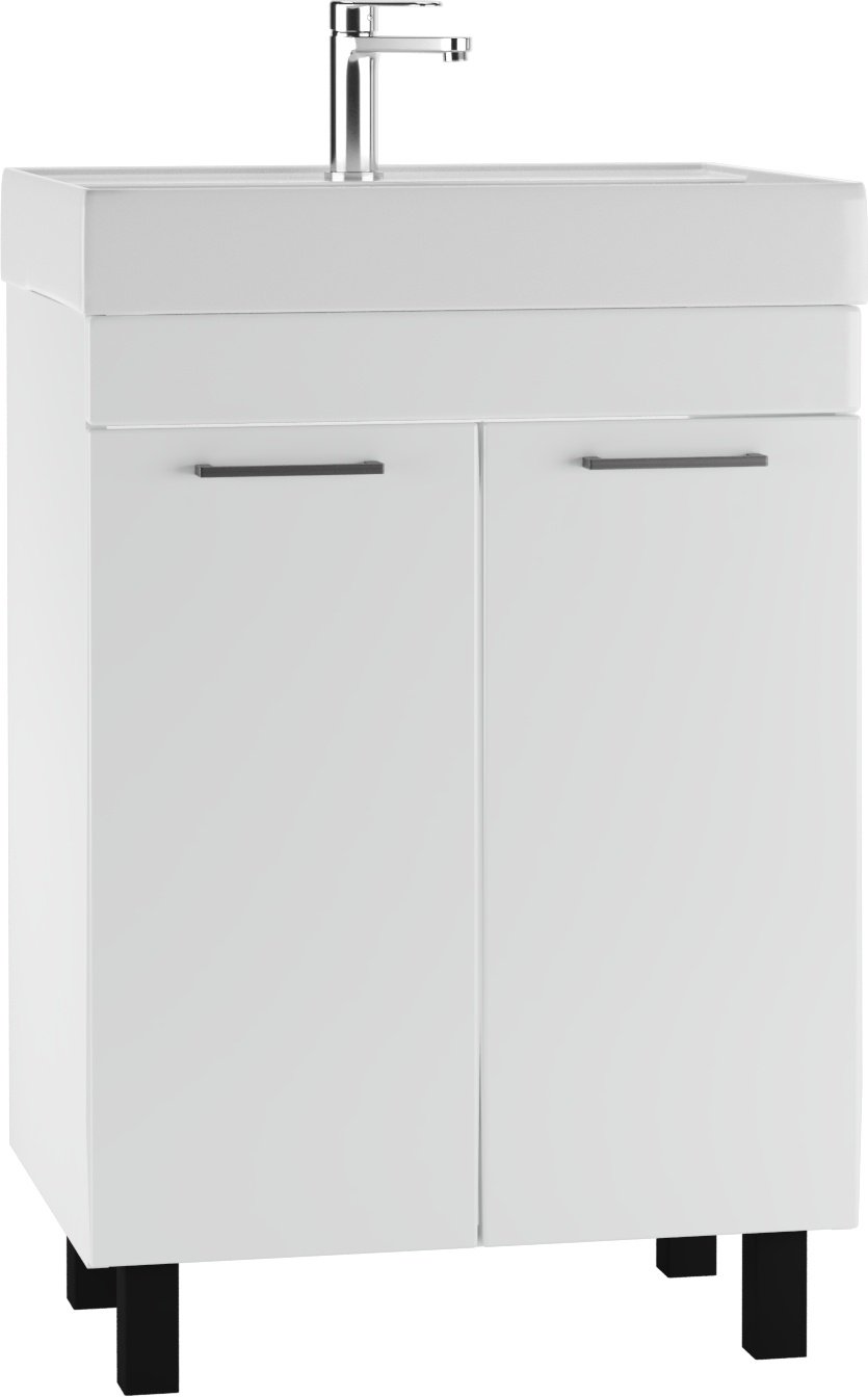 Комплект для ванной KABINKA.KZ Адай (шкаф, тумба под раковину, раковина) белый