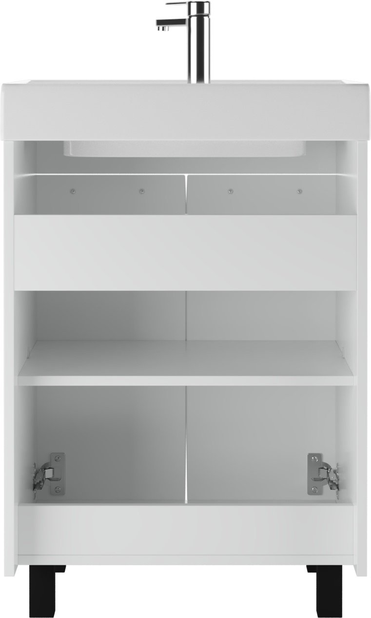 Комплект для ванной KABINKA.KZ Адай (шкаф, тумба под раковину, раковина) белый