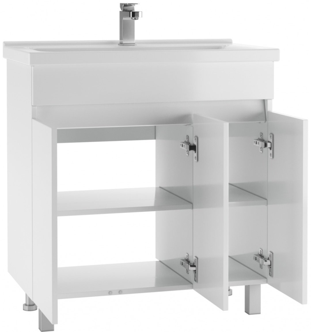 Комплект для ванной KABINKA.KZ Адай (тумба под раковину, зеркало, раковина) белый