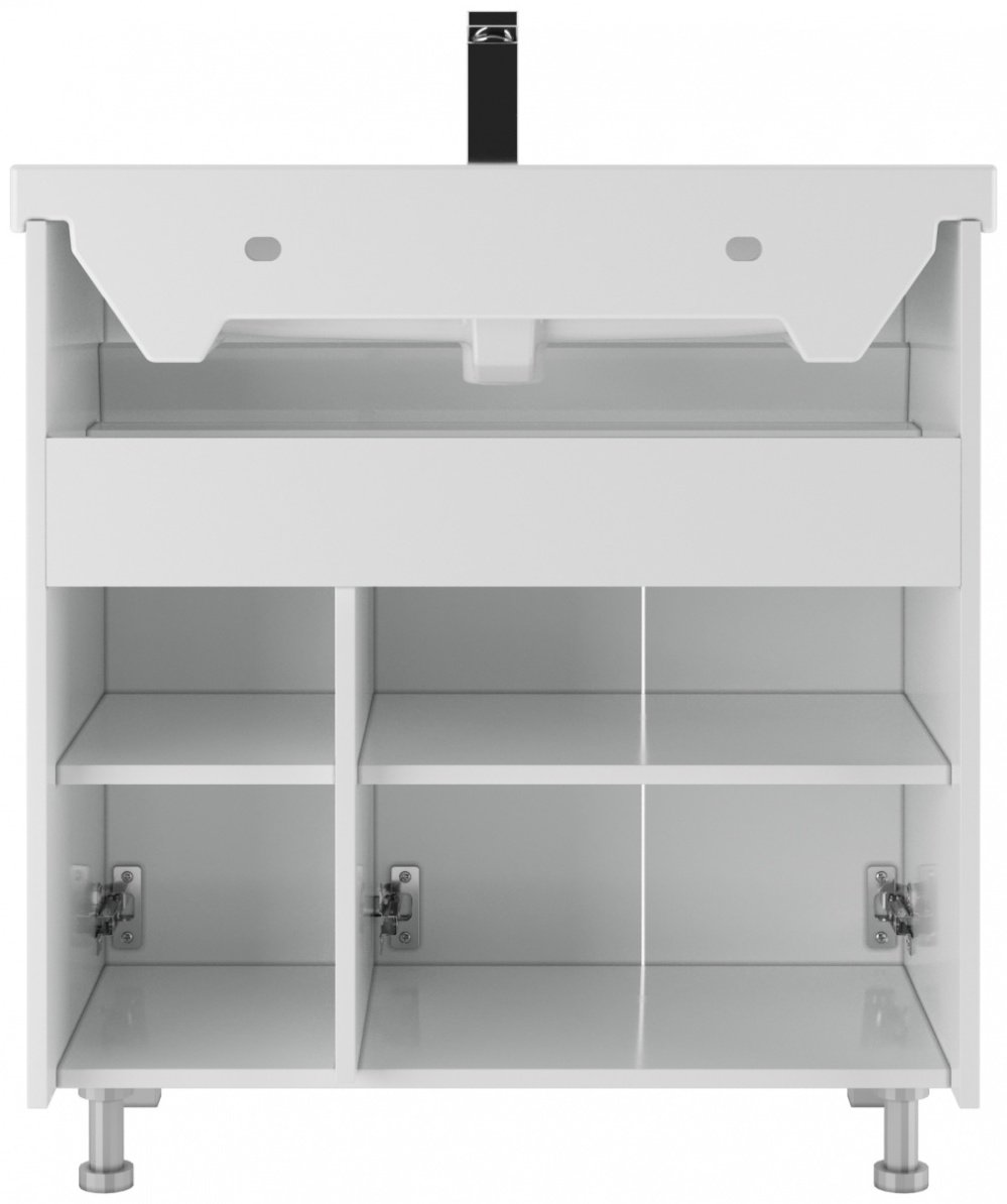 Комплект для ванной KABINKA.KZ Адай (тумба под раковину, зеркало, раковина) белый