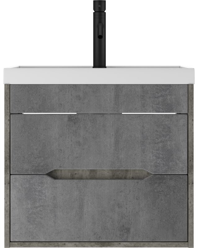 Комплект для ванной KABINKA.KZ Байтерек (шкаф, тумба под раковину, раковина) серый