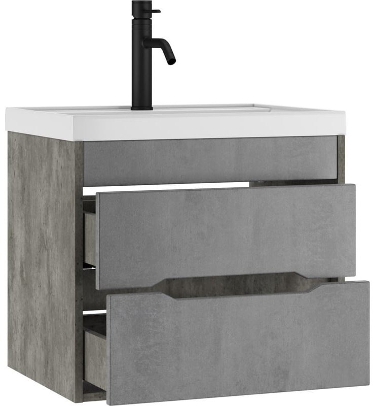 Комплект для ванной KABINKA.KZ Байтерек (шкаф, тумба под раковину, раковина) серый