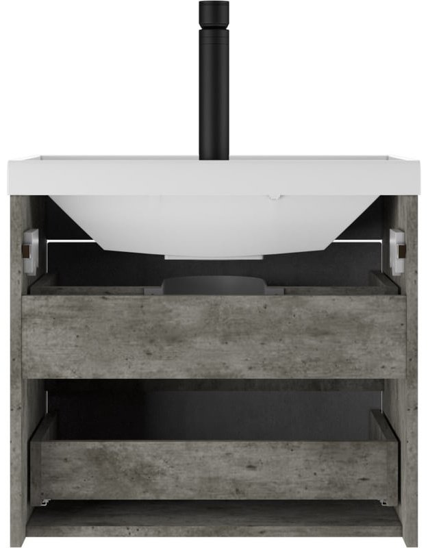 Комплект для ванной KABINKA.KZ Байтерек (шкаф, тумба под раковину, раковина) серый