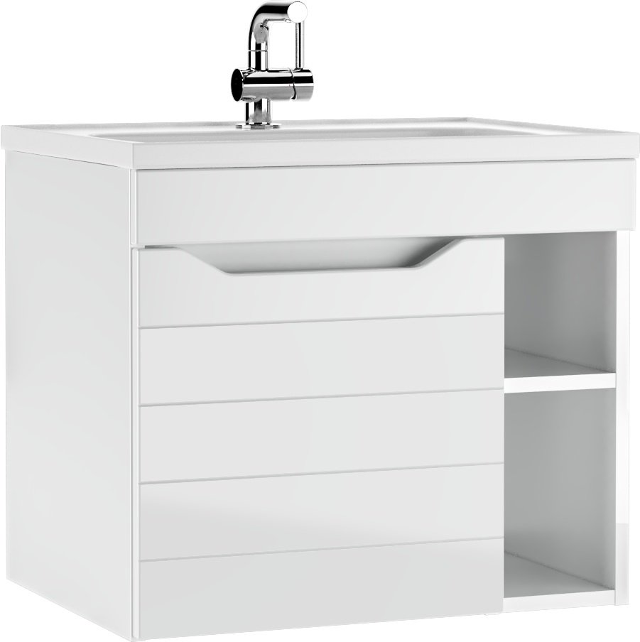 Комплект для ванной KABINKA.KZ Адай K0000226720 (шкаф, тумба под раковину, раковина) белый