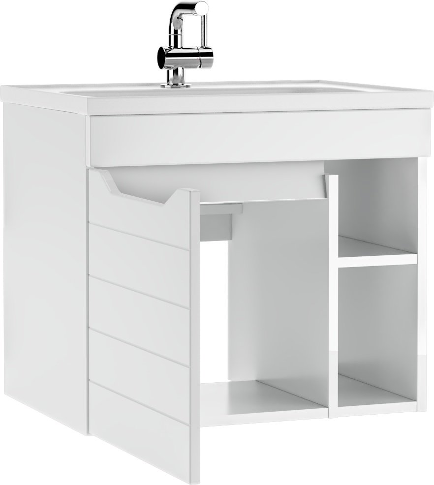 Комплект для ванной KABINKA.KZ Адай K0000226720 (шкаф, тумба под раковину, раковина) белый