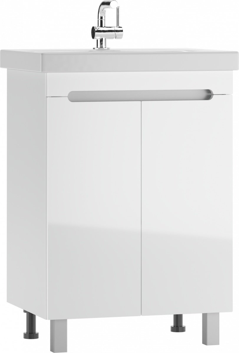 Комплект для ванной KABINKA.KZ Адай K0000226725 (шкаф, шкаф-пенал, тумба под раковину, раковина) белый