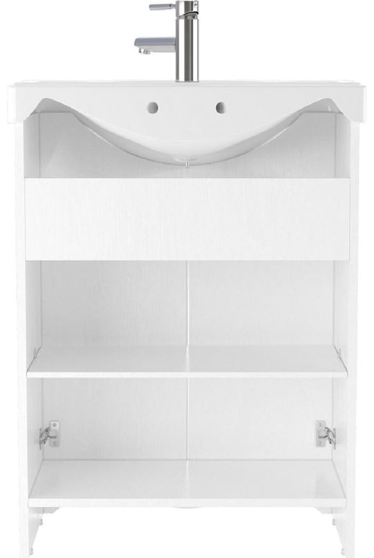 Комплект для ванной KABINKA.KZ Байтерек (шкаф-пенал, тумба под раковину, зеркало, раковина) белый