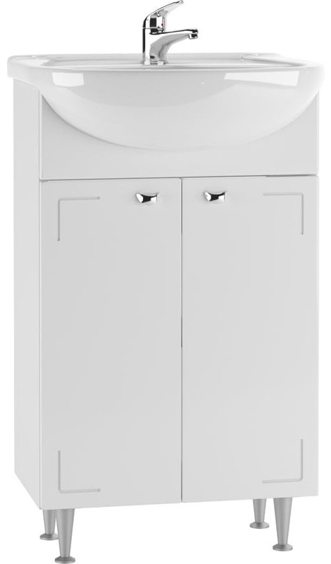 Комплект для ванной KABINKA.KZ Адай (шкаф, тумба под раковину, раковина) белый